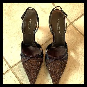 A Marinelli satin pumps size 9.5